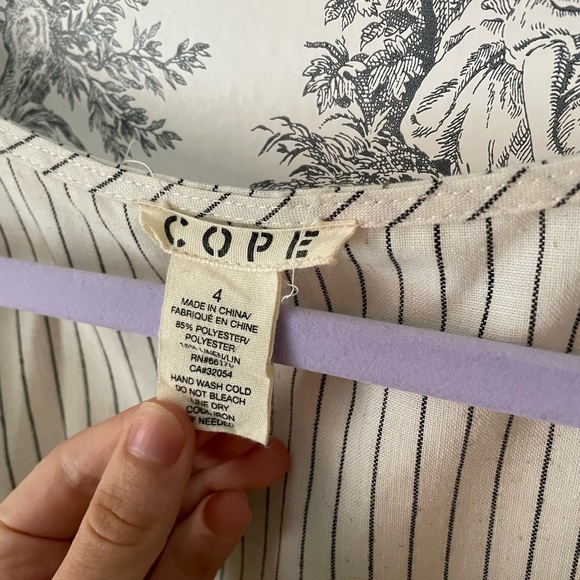 Urban Outfitters Cream Striped Dress - Picture 3 of 5